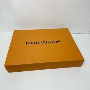 Louis Vuitton Storage Gift Box Orange Blue Open Flap Top